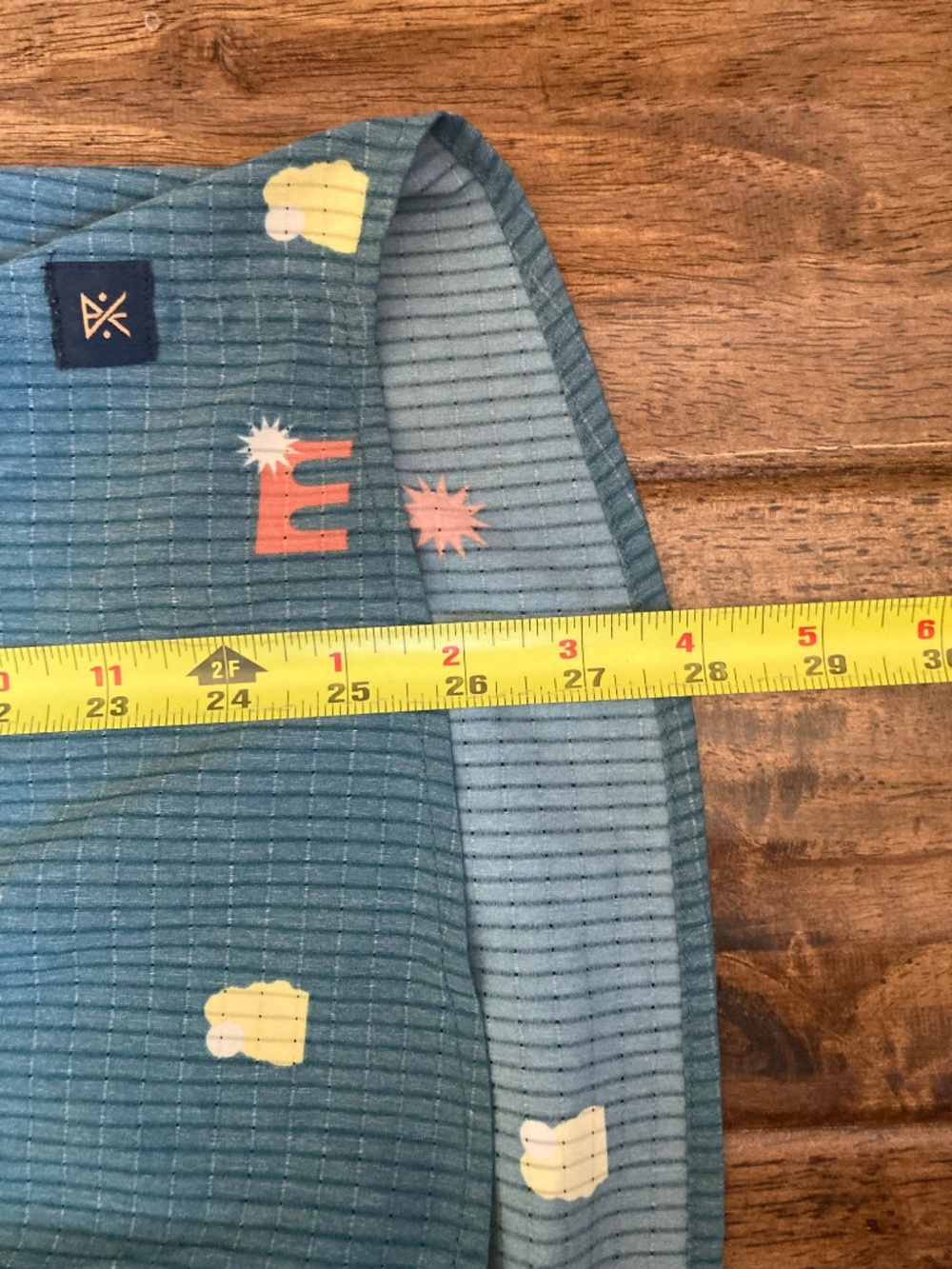 Roark Bless Up Shirt Mens S Blue Green Geometric Pattern Breathable Tactel Nylon - Picture 5 of 6